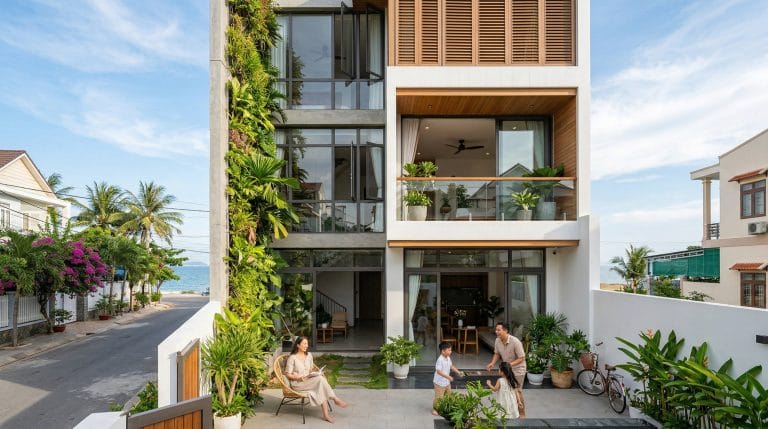Thiết Kế Nhà Phố Nha Trang | Xanh - Design &Amp; Build