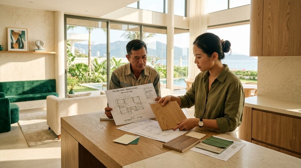 Top 5 Lầm Tưởng Khi Thiết Kế Kiến Trúc Biệt Thự Tại Nha Trang 3 Top 5 Lầm Tưởng Khi Thiết Kế Kiến Trúc Biệt Thự Tại Nha Trang - Lầm Tưởng #3: Bản Vẽ Thiết Kế Chuẩn Là Đảm Bảo Sát Thực Tế 100% | Xanh - Design &Amp; Build