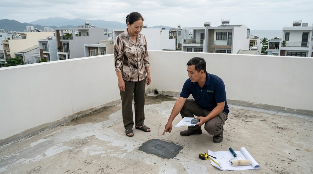 3 Sai Lầm Cần Tránh Khi Thực Hiện Chống Thấm Tại Nha Trang | Xanh - Design &Amp; Build 3 3 Sai Lầm Cần Tránh Khi Thực Hiện Chống Thấm Tại Nha Trang - I. Sai Lầm Phổ Biến Khi Chống Thấm Tại Nha Trang: Giá Rẻ Không Đi Kèm Bền Vững | Xanh - Design &Amp; Build