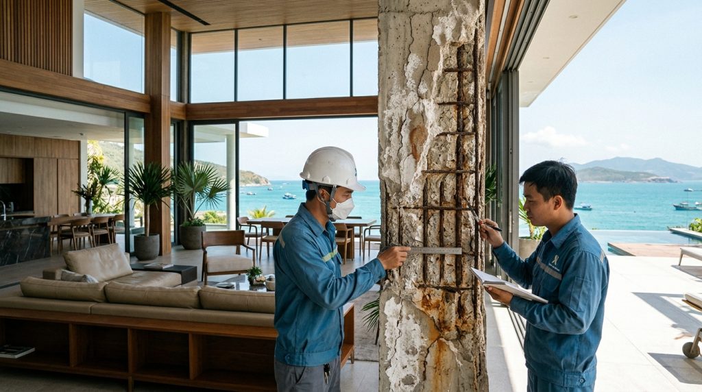 5 Kỹ Thuật Chống Ăn Mòn Muối Biển, Bảo Vệ Cốt Thép Nhà Nha Trang | Xanh - Design &Amp; Build 3 5 Kỹ Thuật Chống Ăn Mòn Muối Biển, Bảo Vệ Cốt Thép Nhà Nha Trang - Hiểu Rõ “Kẻ Thù” – Cơ Chế Ăn Mòn Cốt Thép Do Muối Biển | Xanh - Design &Amp; Build