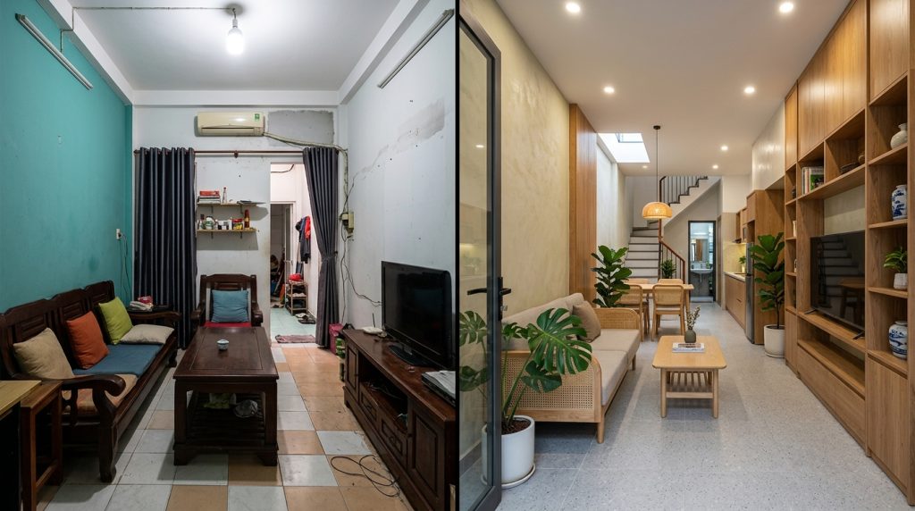 7 Rủi Ro Khi Tự Sửa Nhà Mà Nhiều Gia Chủ Mắc Phải | Xanh - Design &Amp; Build 8 7 Rủi Ro Khi Tự Sửa Nhà Mà Nhiều Gia Chủ Mắc Phải - 7. Rủi Ro Khi Tự Sửa Nhà: Thiếu Tính Thẩm Mỹ, Mất Đi Giá Trị Kiến Trúc | Xanh - Design &Amp; Build