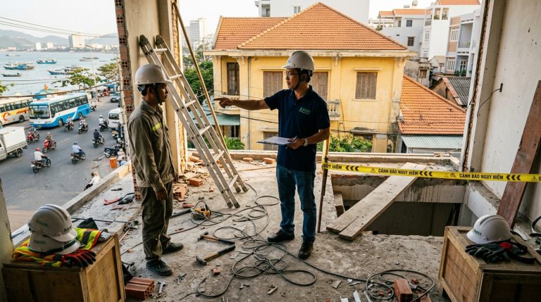7 Rủi Ro Khi Tự Sửa Nhà Mà Nhiều Gia Chủ Mắc Phải - 6. Rủi Ro Khi Tự Sửa Nhà: Rủi Ro An Toàn Lao Động Và Bảo Hiểm | Xanh - Design &Amp; Build