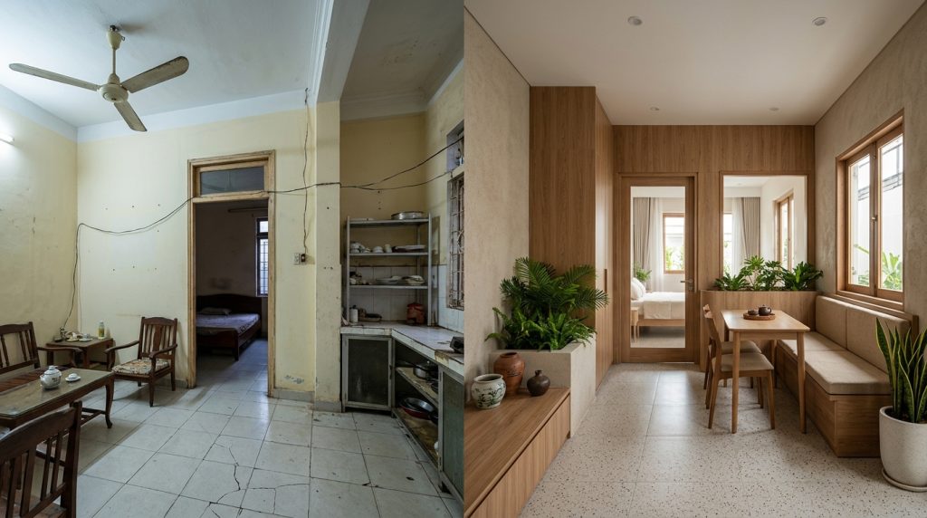 Biến Hóa Nhà Cũ Cấp 4 Thành Homestay &Quot;Triệu View&Quot; Thu Hút | Xanh - Design &Amp; Build 4 Biến Hóa Nhà Cũ Cấp 4 Thành Homestay