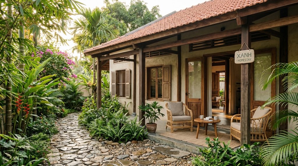 Biến Hóa Nhà Cũ Cấp 4 Thành Homestay &Quot;Triệu View&Quot; Thu Hút | Xanh - Design &Amp; Build 7 Biến Hóa Nhà Cũ Cấp 4 Thành Homestay