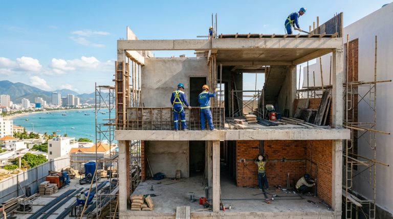 Đơn Giá Thi Công Xây Dựng Phần Thô Và Nhân Công Hoàn Thiện Tại Nha Trang - Báo Giá Thi Công Thô Nha Trang 2026: Yếu Tố Nào Ảnh Hưởng? | Xanh - Design &Amp; Build