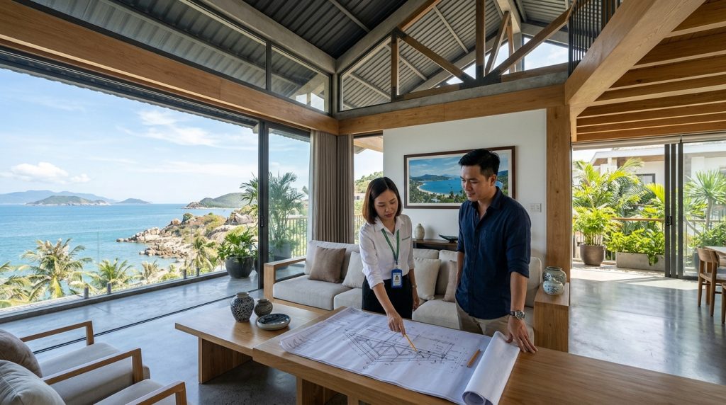 Giải Pháp Thi Công Chống Bão Tại Nha Trang An Toàn, Kiên Cố | Xanh - Design &Amp; Build 3 Giải Pháp Thi Công Nhà Chống Bão Tại Nha Trang An Toàn, Kiên Cố - Tiêu Chuẩn Thiết Kế Mái Chống Gió Bão Nha Trang: Nền Tảng Cho Sự An Toàn Bền Vững | Xanh - Design &Amp; Build