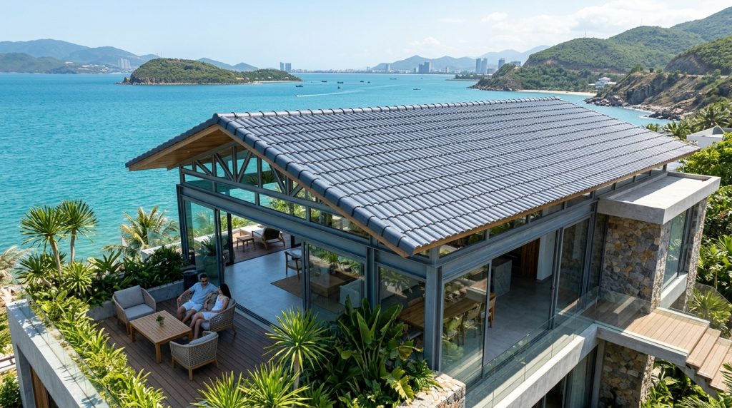 Giải Pháp Thi Công Chống Bão Tại Nha Trang An Toàn, Kiên Cố | Xanh - Design &Amp; Build 4 Giải Pháp Thi Công Nhà Chống Bão Tại Nha Trang An Toàn, Kiên Cố - Vật Liệu Nào Thực Sự Bền Bão? Cách Chọn Vật Liệu Lợp Mái Hiệu Quả Cho Nha Trang | Xanh - Design &Amp; Build